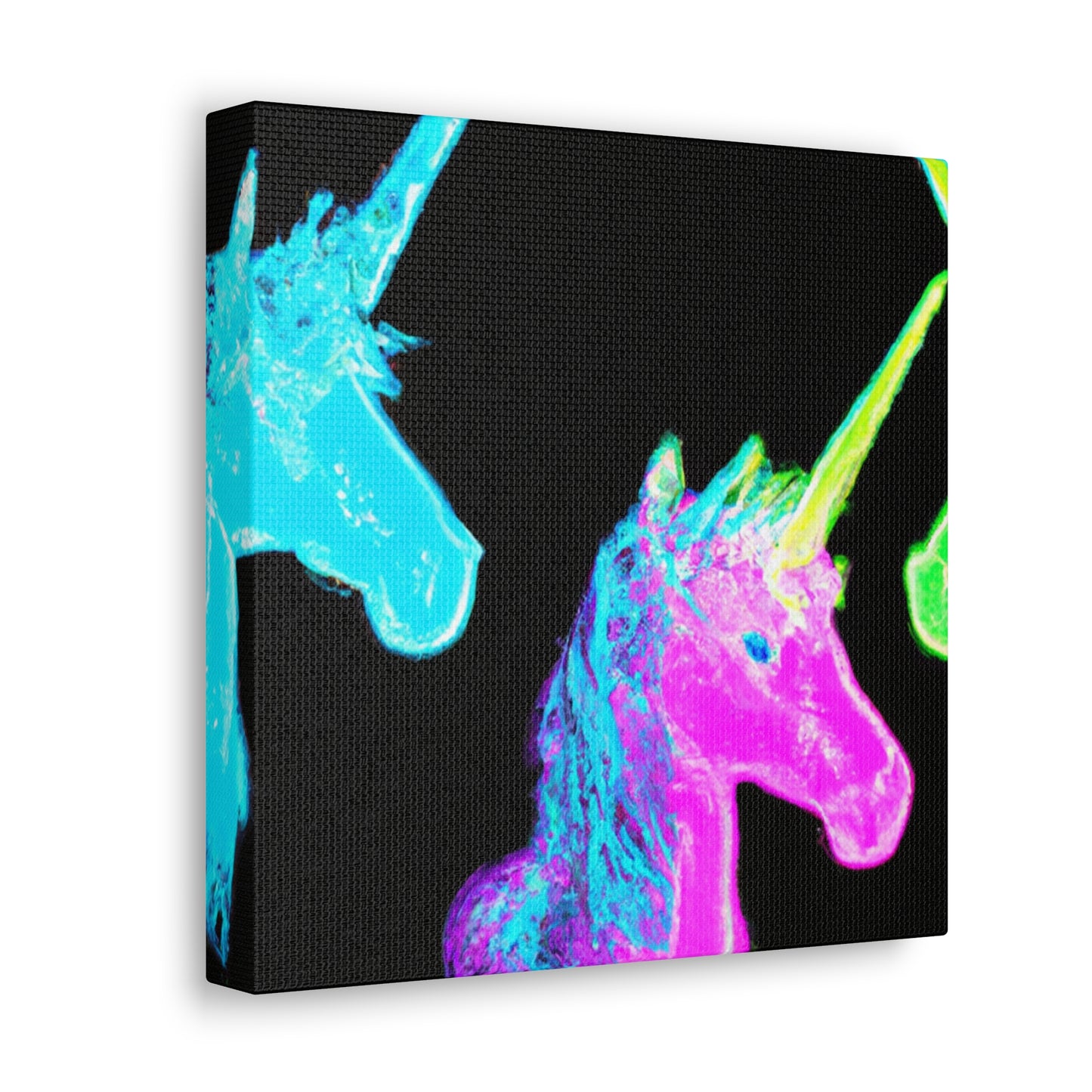 Neon Unicorn Blizzard NEON Unicorns Art Canvas
