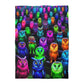 Florin da Vinci - NEON Owls Microfiber Duvet Cover