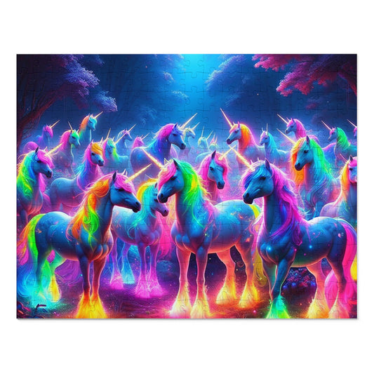 Neonu-Cluster - Neon Unicorns Puzzle 30, 110, 252, and 1000 Pieces