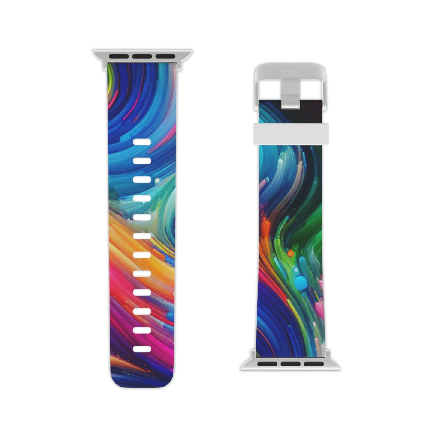 Neon Data Vortex - Trippy Infinity Patterns Iwatch Band