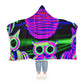 "Owlight." - NEON Owls Art Hooded Snuggle Blanket