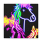 "Vibrant Neon Magic" NEON Unicorns Art Canvas
