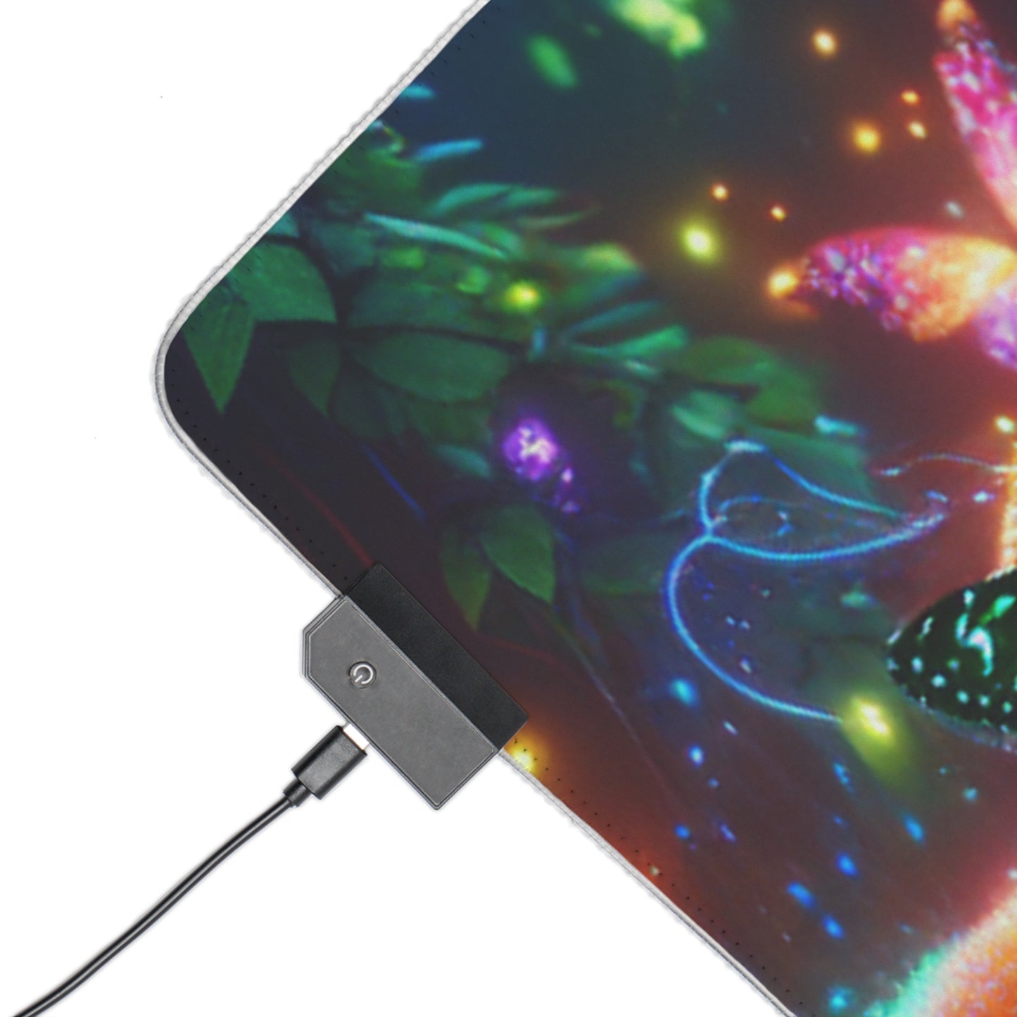 Luminous Neon Haze NEON Butterflies and Mushrooms LED Mousepad