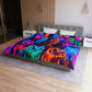 Giovanni di Guido - NEON Owls Microfiber Duvet Cover