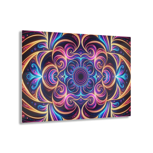 Cosmic Caressassement Trippy infity Pattern 1/4" Glossy Acrylic Art