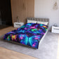 Giovanni Guercio - NEON Butterflies Microfiber Duvet Cover