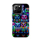 Neon Nocturnal Spectacle. NEON Owls Tough Phone Case