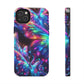 "Butterfly Prism Eruption" NEON Butterflies Tough Phone Case