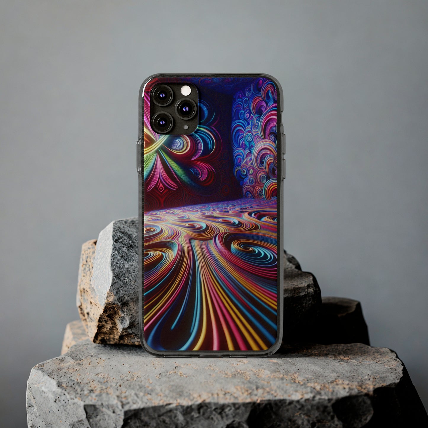 Vibin' Neon Infinity. Infinity Patterns Art Polycarbonate Phone Case