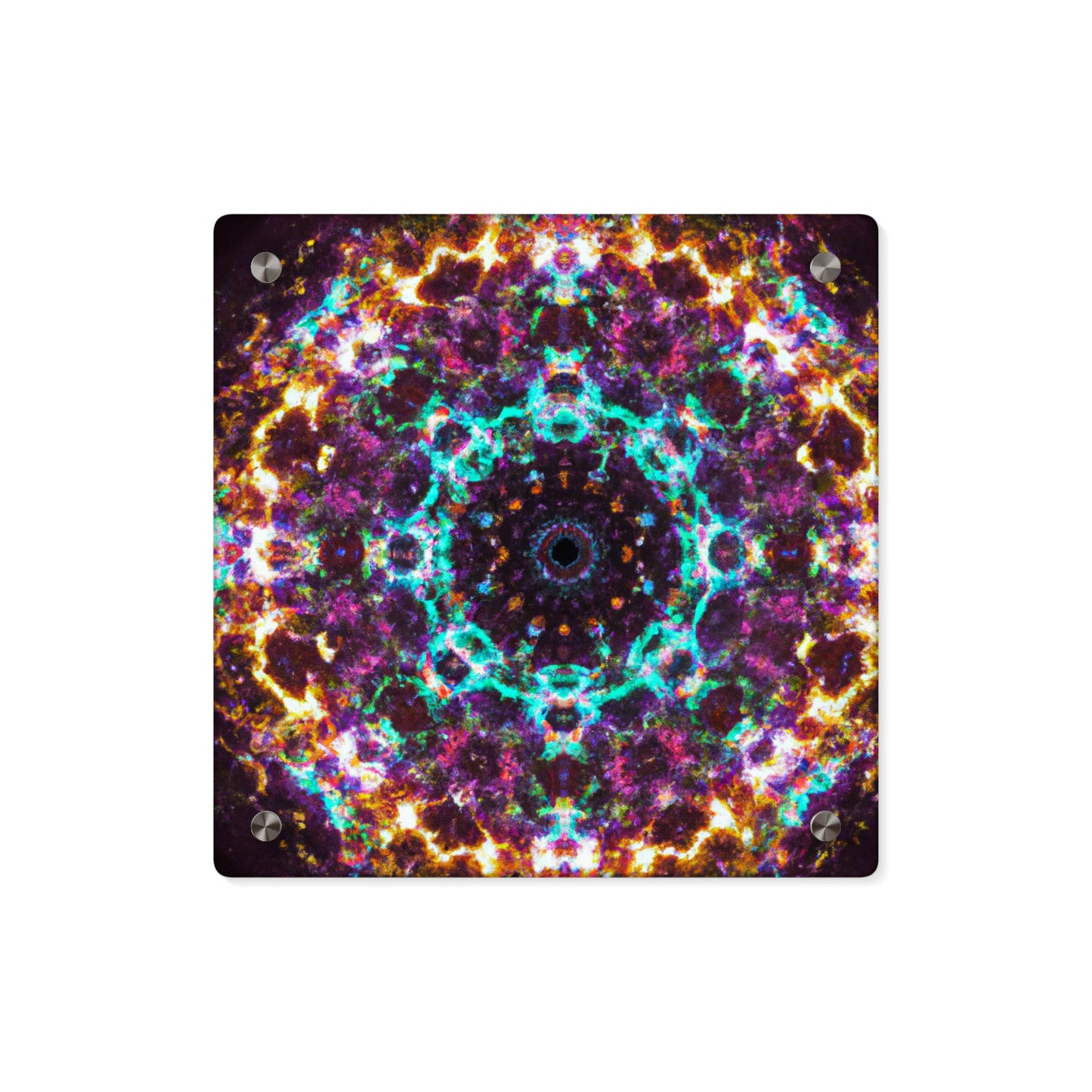 Electric Dreamscape. Trippy Infinity Patterns Acrylic Art Panel