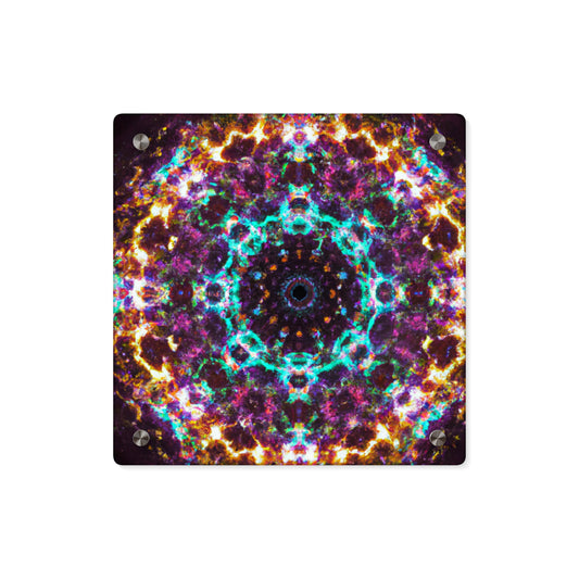 Electric Dreamscape. Trippy Infinity Patterns Acrylic Art Panel