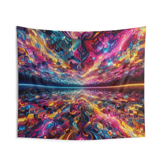Vividly Tripping Infinity Exchange. Infinity Patterns Art Tapestry