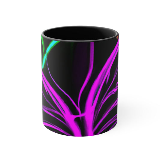 Vivid Nectarine Glitter Flutter Butterflies 11oz Mug