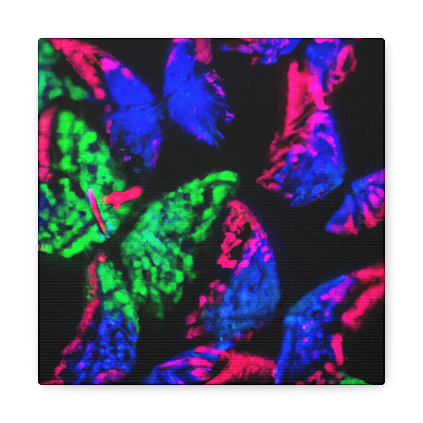 "Nebula of Neon Butterflies" Neon Butterflies  Art Canvas