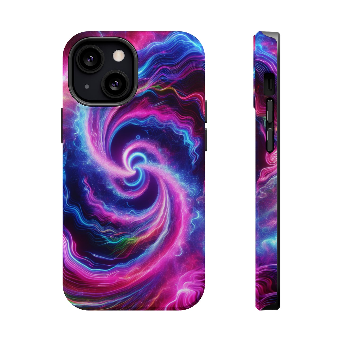 Infinite Neon Horizon Neon Trippy Infinity Patterns Premium Art Magsafe Magnet Tough IPhone 13 14 15 Pro Plus Max and Mini in Matte and Glossy Phone cases