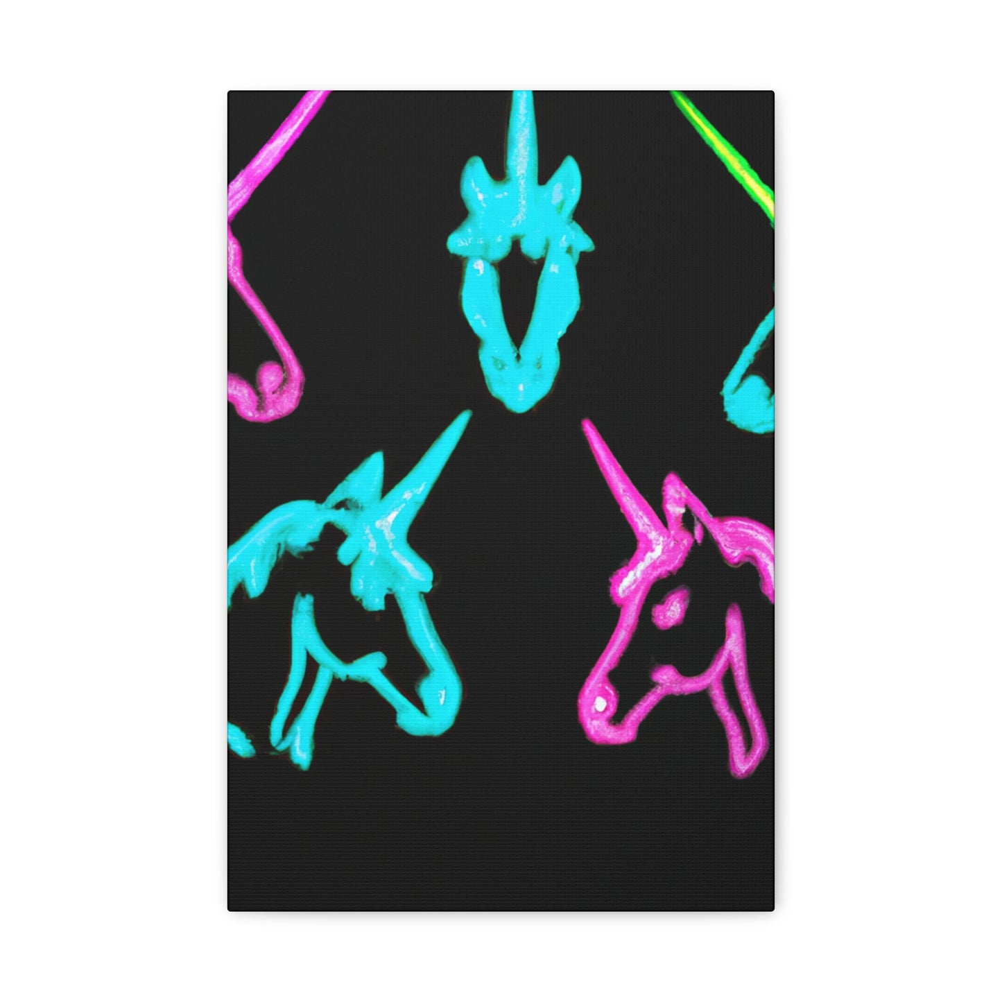 Neon Night Unicorn Prism NEON Unicorns Art Canvas