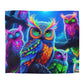 Giovanna de'Ravelo - NEON Owls Microfiber Duvet Cover