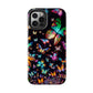 Neon Butterflies Dance NEON Butterflies Tough Phone Case Iphone 6 7 8 9 10 11 12 13 14 SE X XR XS Pro Max Mini Plus