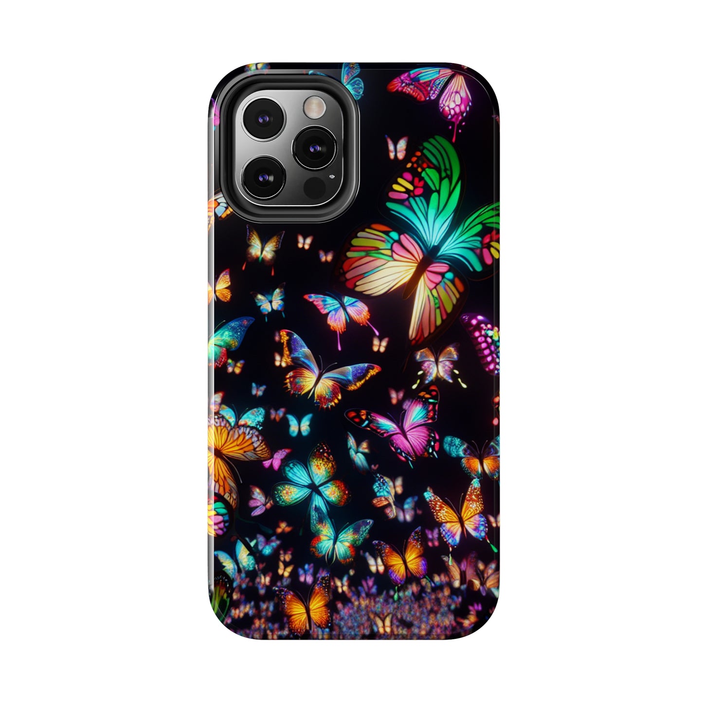 Neon Butterflies Dance NEON Butterflies Tough Phone Case Iphone 6 7 8 9 10 11 12 13 14 SE X XR XS Pro Max Mini Plus
