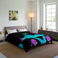 "Fantasia of Flourescence" Butterflies & Mushrooms Comforter Blanket