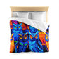 Salvador da Vinci - NEON Owls Microfiber Duvet Cover