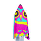 "Neon Nocturne" - NEON Owls Art Hooded Snuggle Blanket