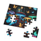 Neon Butterflydreamscape - Neon Butterflies and Mushrooms Puzzle 30, 110, 252, and 1000 Pieces