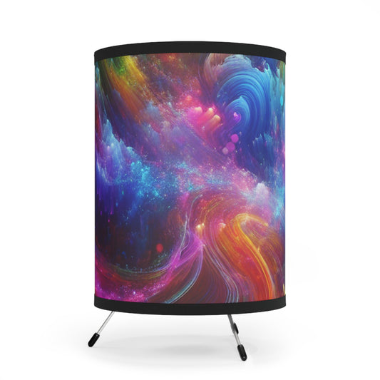 Frans van Hals - Trippy Infity Patterns Art Tripod Lamp