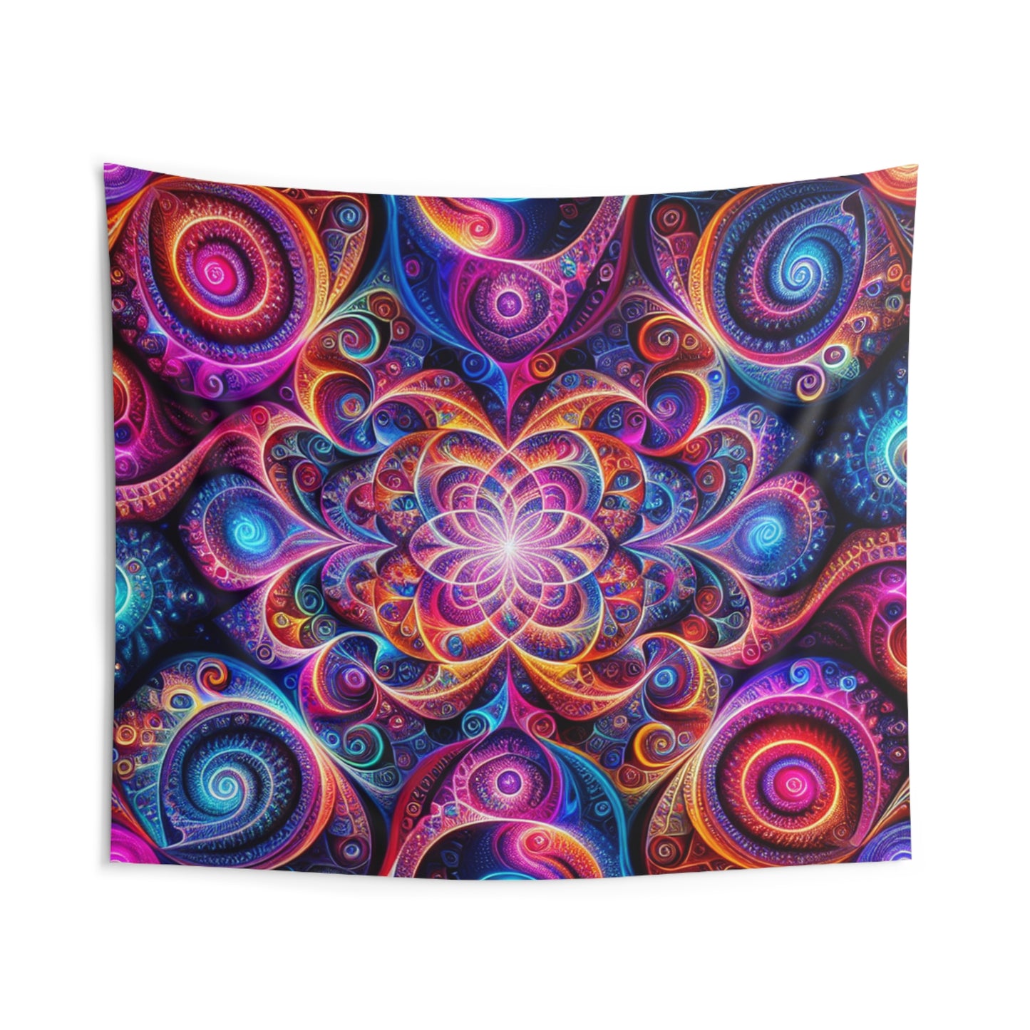 Psychedelic Infinity Nebula. Infinity Patterns Art Tapestry