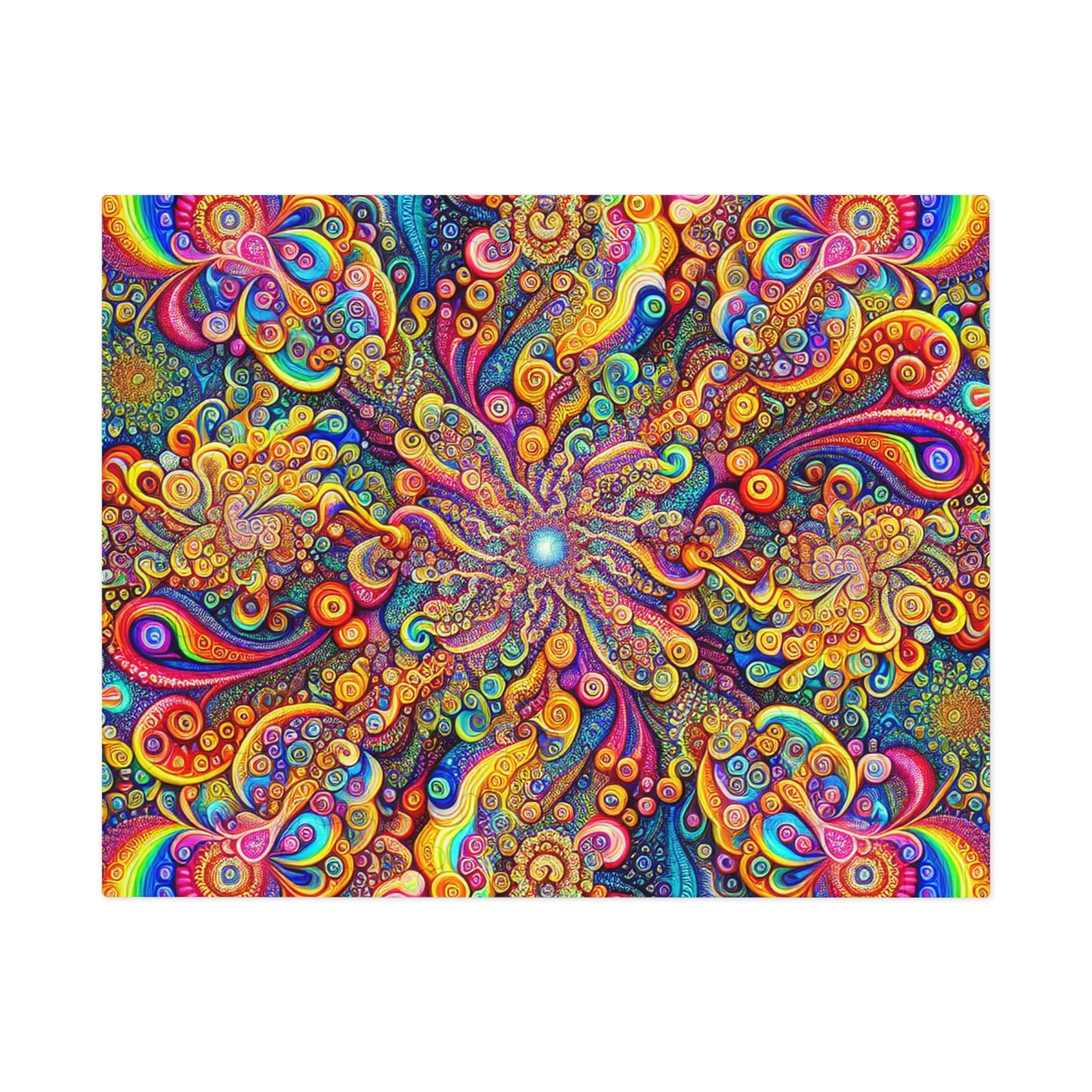 Neon Infinitude - Neon Trippy Infinity Patterns Puzzle 30, 110, 252, and 1000 Pieces