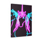 Neon Splendor of Unicorns. NEON Unicorns Art Canvas