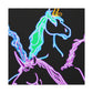 "Galactic Shebang of Neon Unicorns" NEON Unicorns Art Canvas