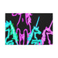 "Neon Paradise: A Unicorn Escapade" NEON Unicorns Art Canvas