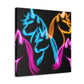 "Neon Unicorns at Dusk" NEON Unicorns Art Canvas