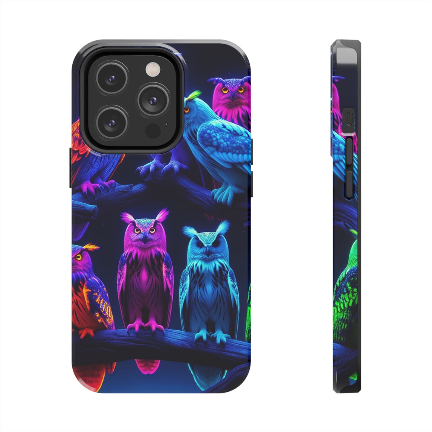 "Mystic Rally of the Neon Owls" NEON Owls Tough Phone Case