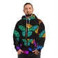Aurora's Prismatic Drift. - Butterflies AOP Hoodie