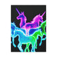 Neon Rainbow Unicorns NEON Unicorns Art Canvas