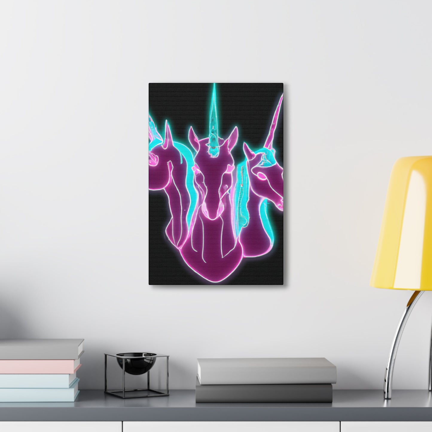 "Neon Unicorn Posse" NEON Unicorns Art Canvas