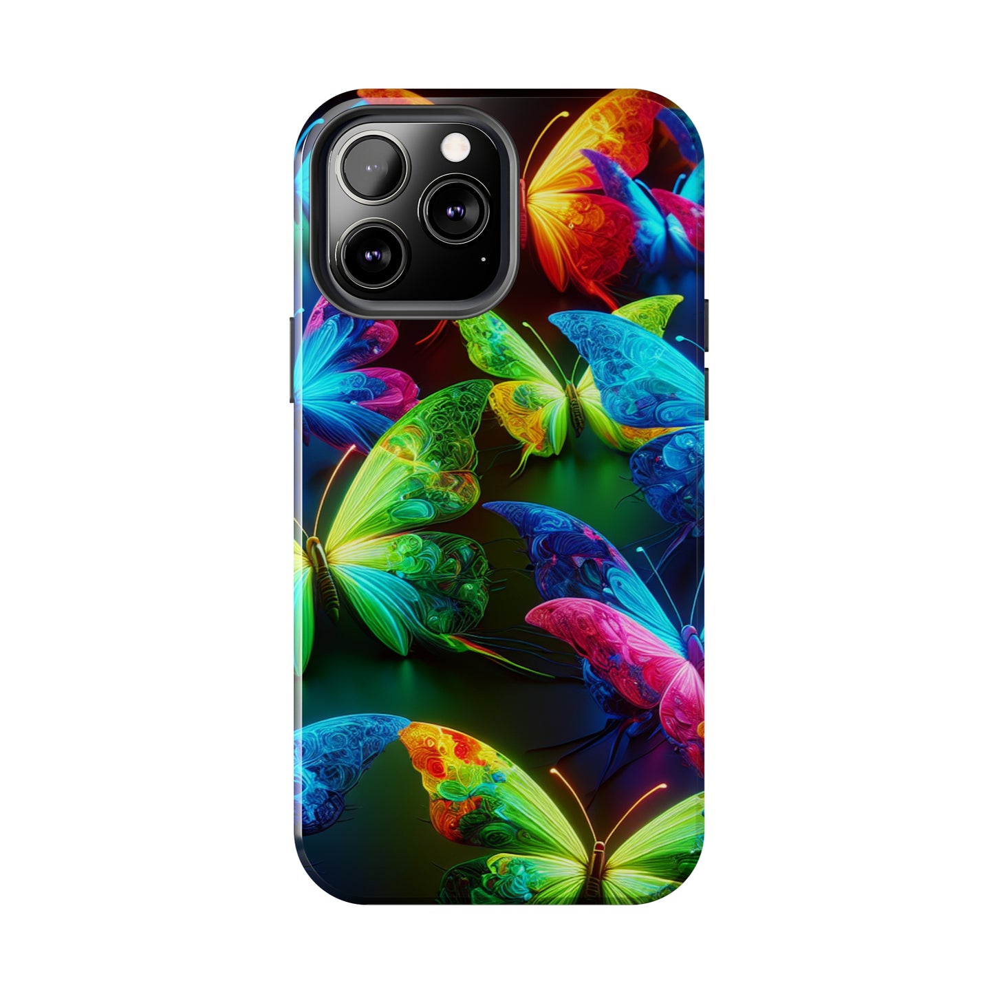 Neon Nectar Flutter. NEON Butterflies Tough Phone Case