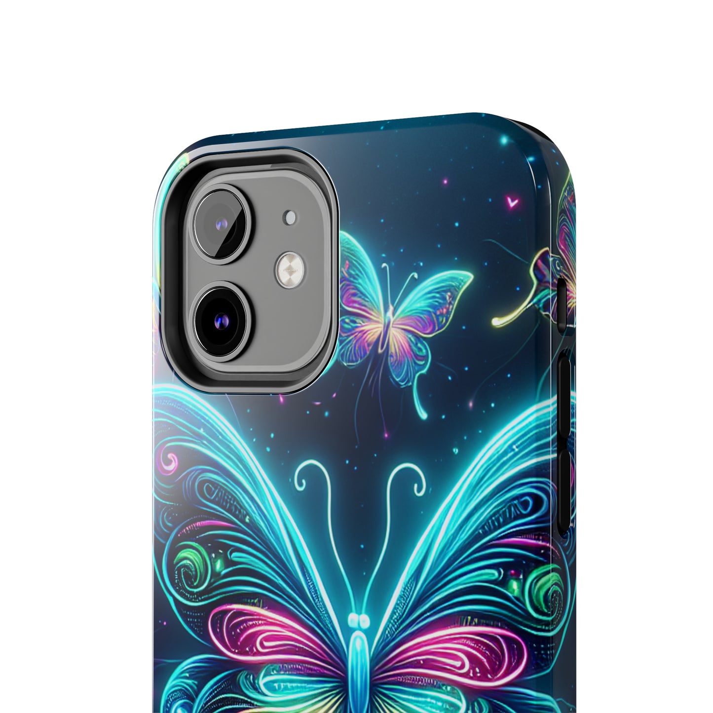 "Neon Butterfly Glo-Rama" NEON Butterflies Tough Phone Case Iphone 6 7 8 9 10 11 12 13 14 SE X XR XS Pro Max Mini Plus