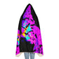 "Butterfly Carnival" - NEON Butterflies Art Hooded Snuggle Blanket