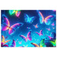 Neon Flight. - Neon Butterflies Puzzle30, 110, 252, and 1000 Pieces