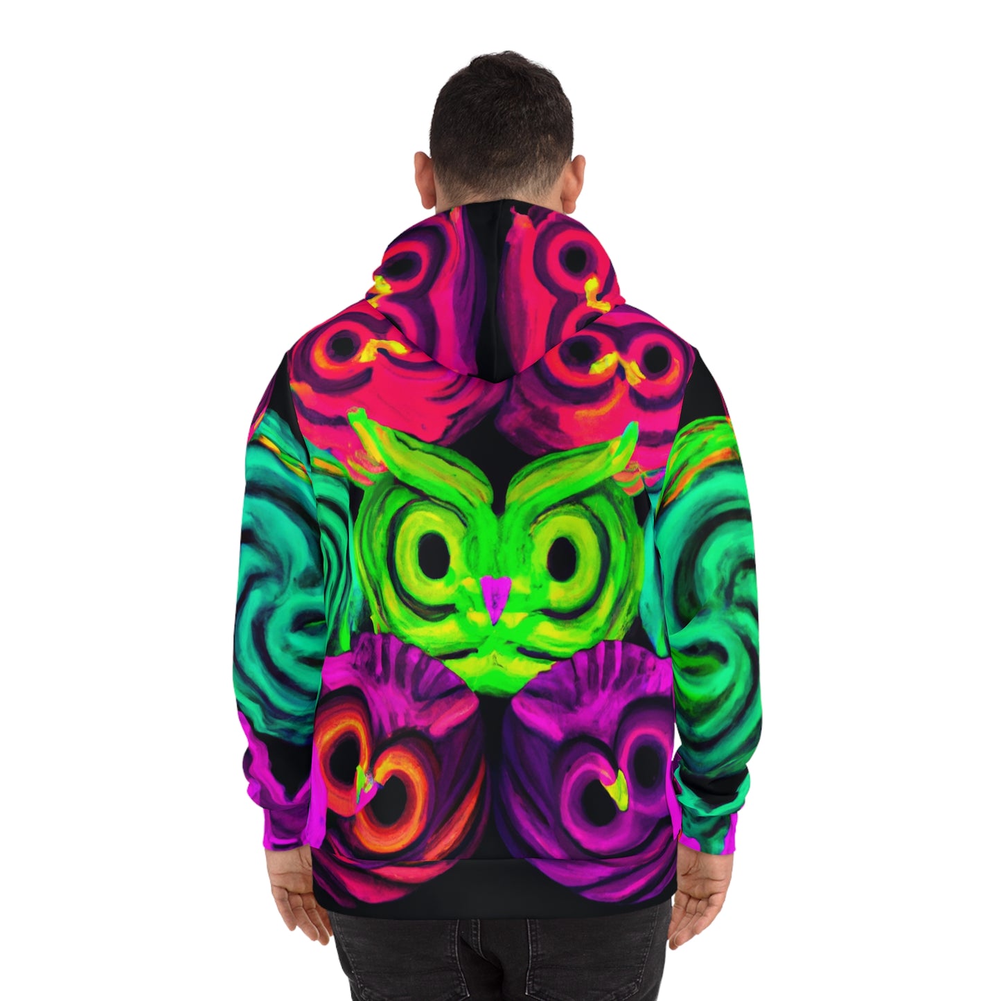 Neon Nocturnes - NEON Owls AOP Hoodie