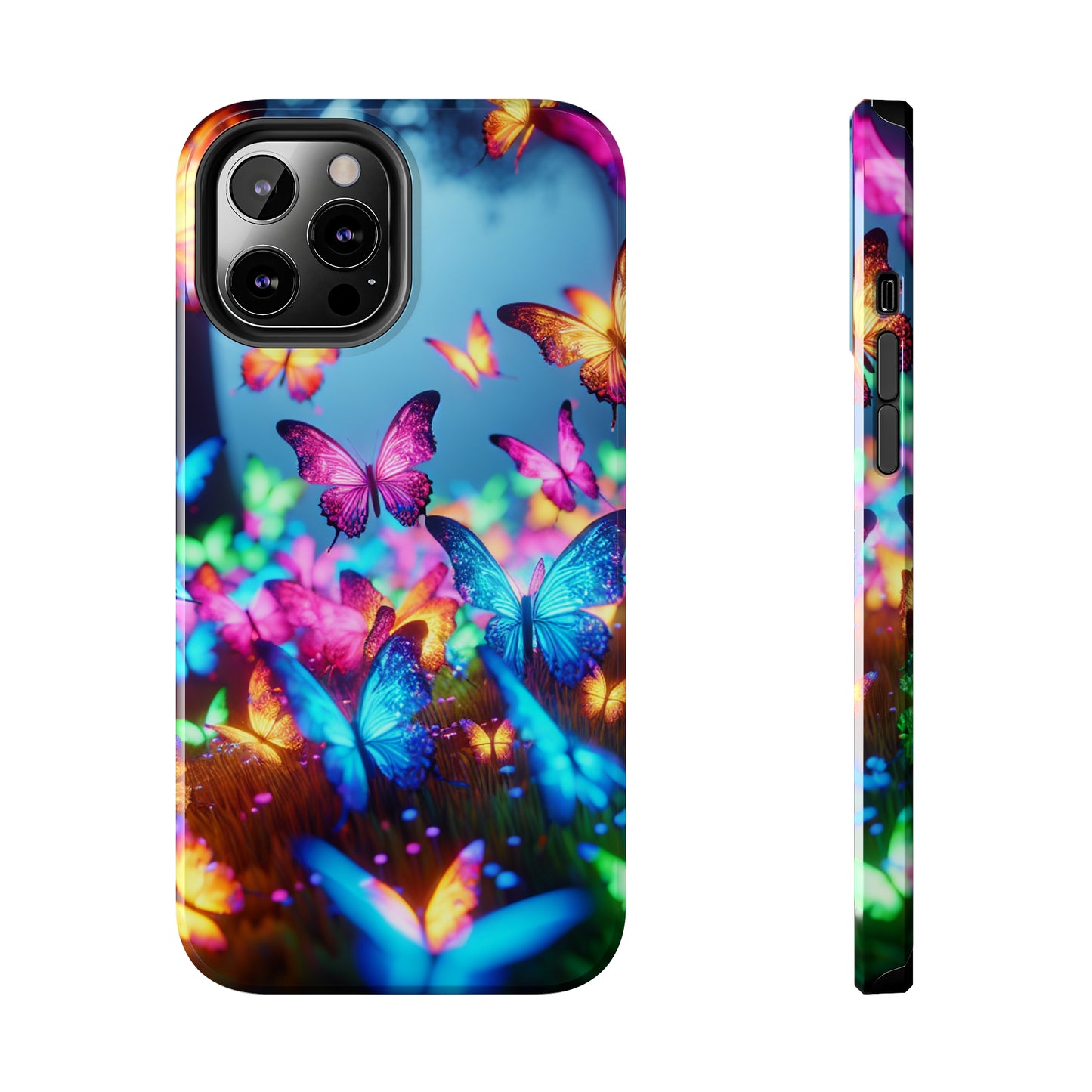 "Neon Butterflies Awakening" NEON Butterflies Tough Phone Case
