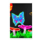 Vivid Nocturnal Nebula Butterflies & Mushrooms Area Rug