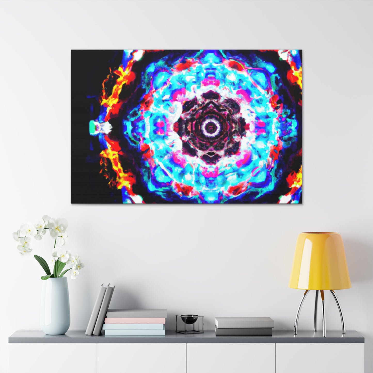 Vivid Vortex Immersion Trippy Infinity Patterns Art Canvas