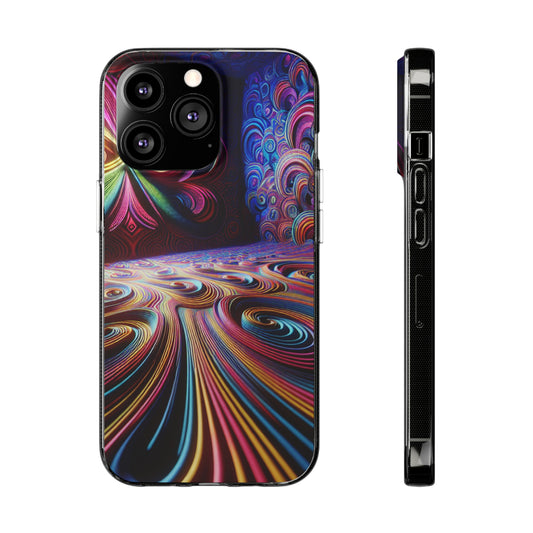 Vibin' Neon Infinity. Infinity Patterns Art Polycarbonate Phone Case