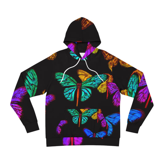 Aurora's Prismatic Drift. - Butterflies AOP Hoodie