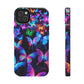 "Neon Flutterby Lights" NEON Butterflies Tough Phone Case