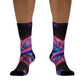 TDB Vibrant Neonic Infinity Visuals Trippy Recycled Poly Socks